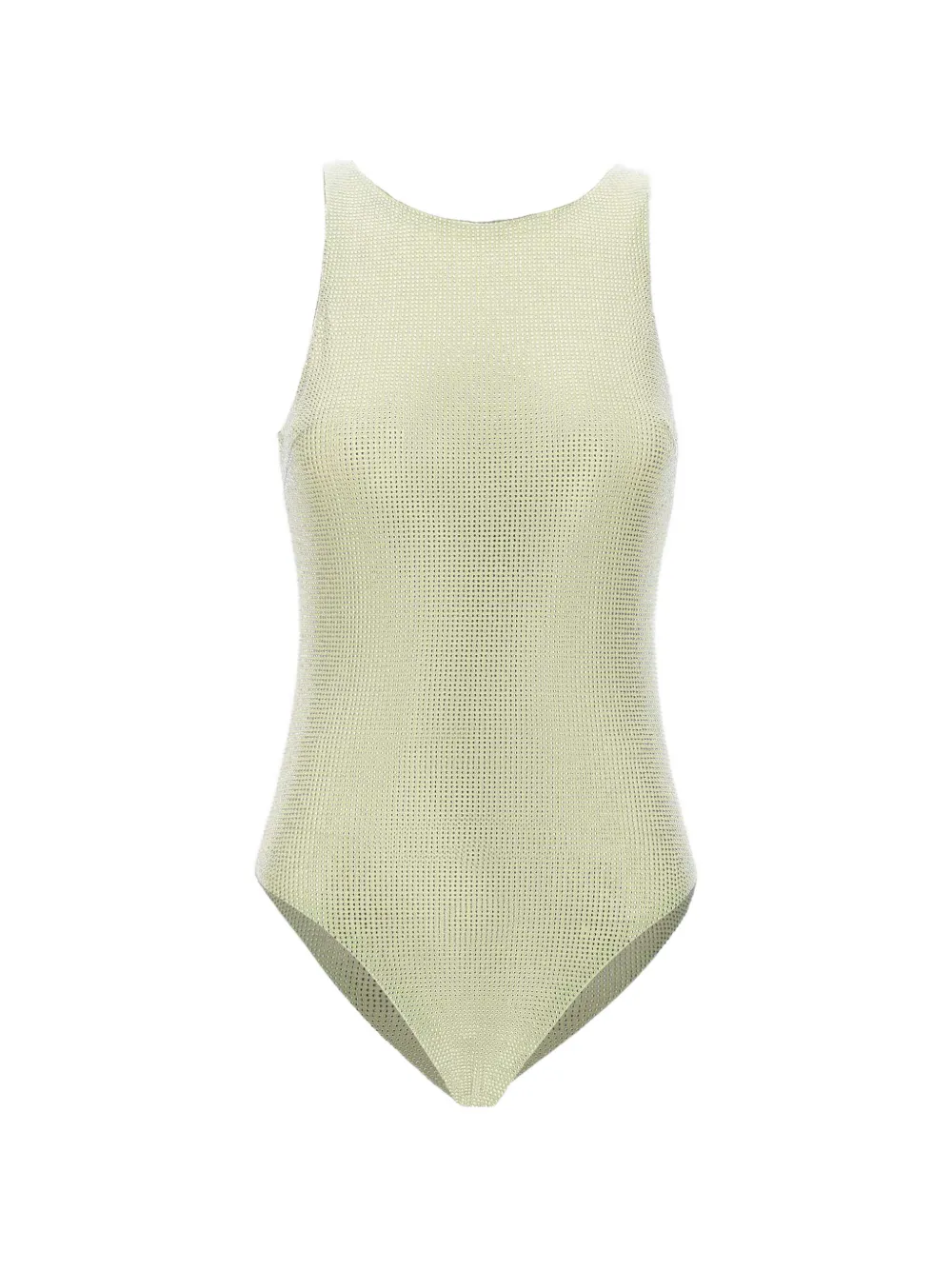 TWENTY FOURHAITCH Lime Lamu rhinestone-embellished bodysuit - Verde
