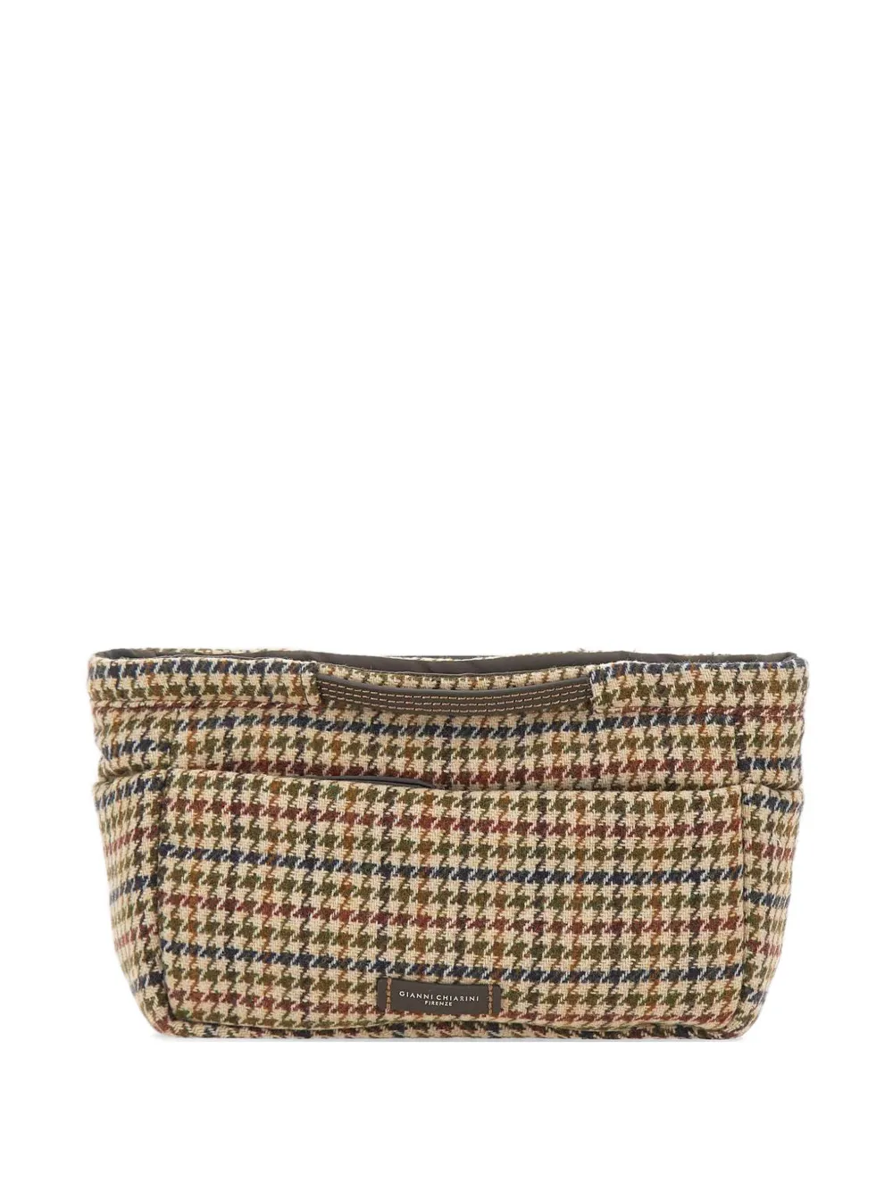 GIANNI CHIARINI Bags in Bag houndstooth wool-blend clutch bag - Toni neutri