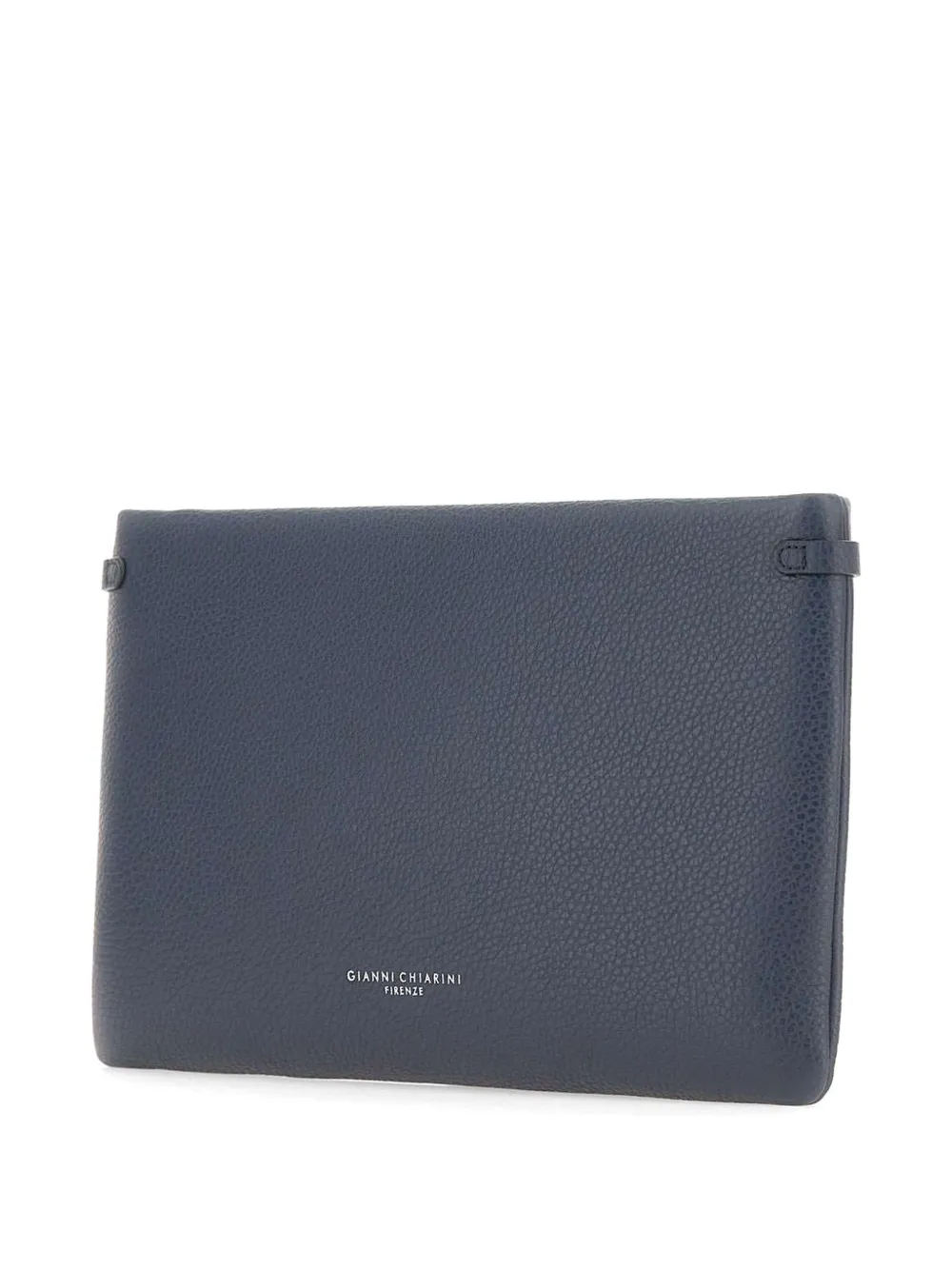 GIANNI CHIARINI Hermy clutch van gehammerd leer Blauw