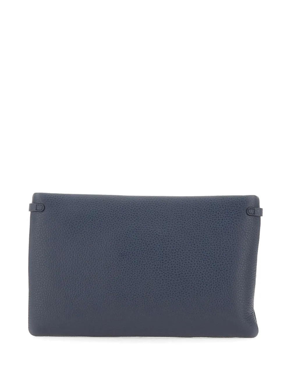 GIANNI CHIARINI Hermy clutch van gehammerd leer Blauw