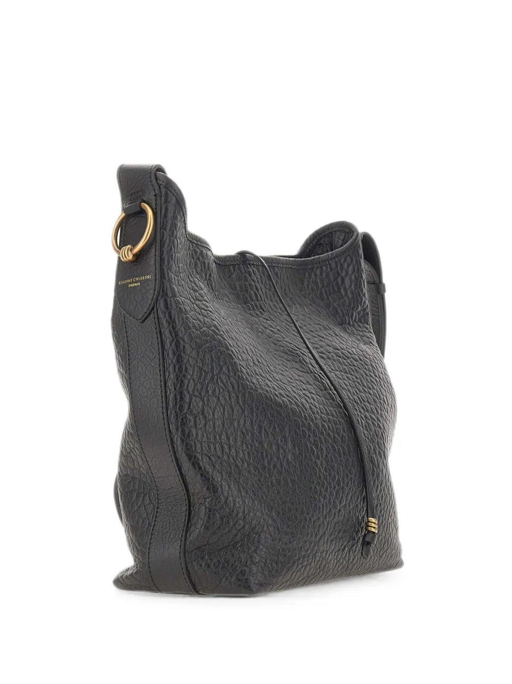 GIANNI CHIARINI Carla grained leather shoulder bag - Nero