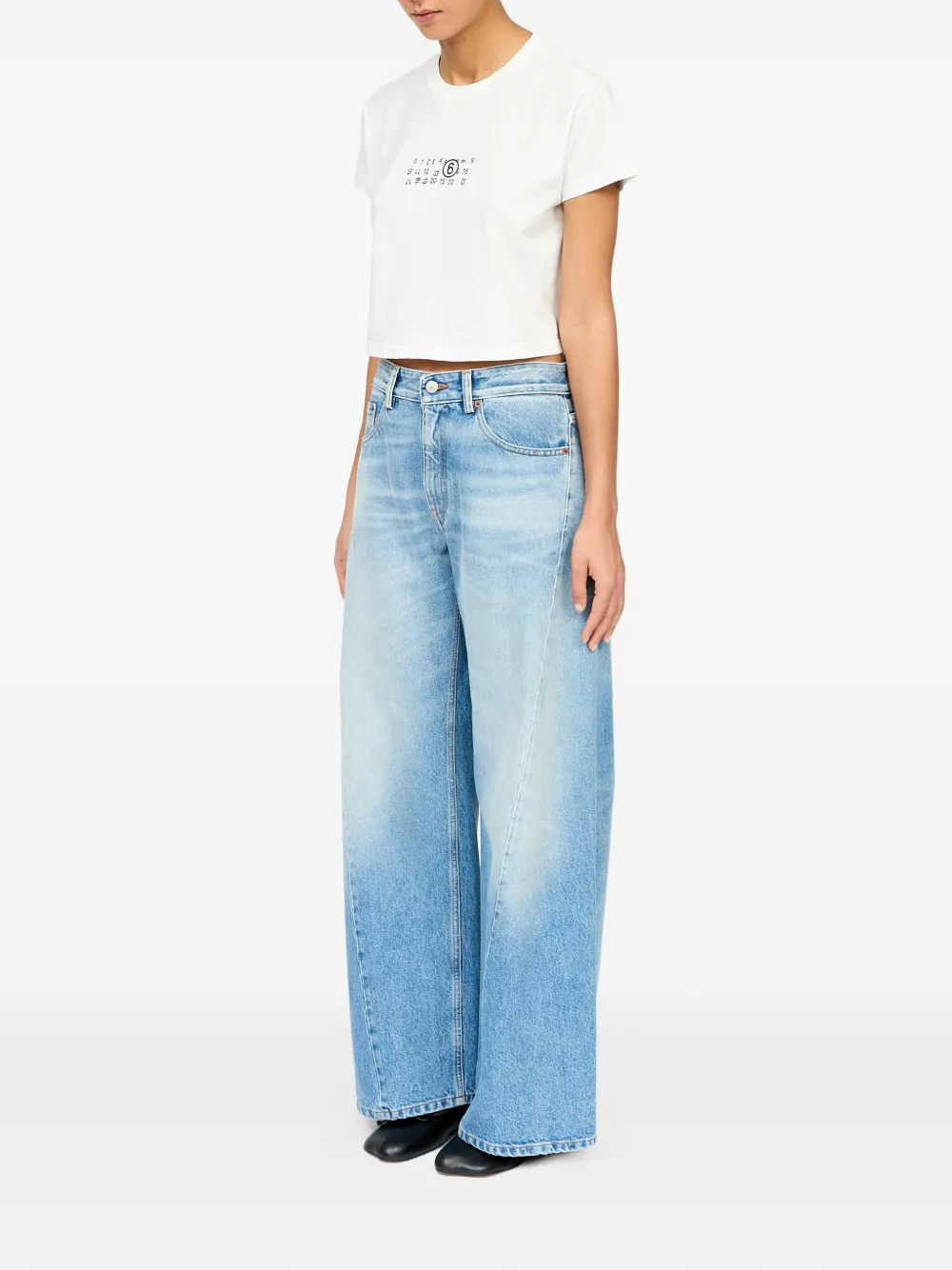  Mm6 Maison Margiela Vaqueros Anchos - Azul 