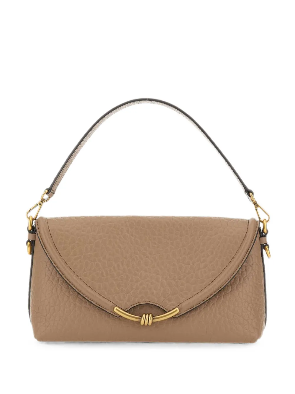 GIANNI CHIARINI Bea maxi grain leather shoulder bag - Toni neutri
