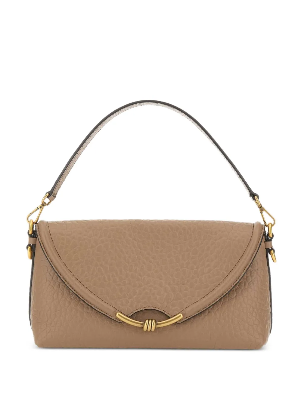 GIANNI CHIARINI Bea maxi grain leather shoulder bag - Toni neutri