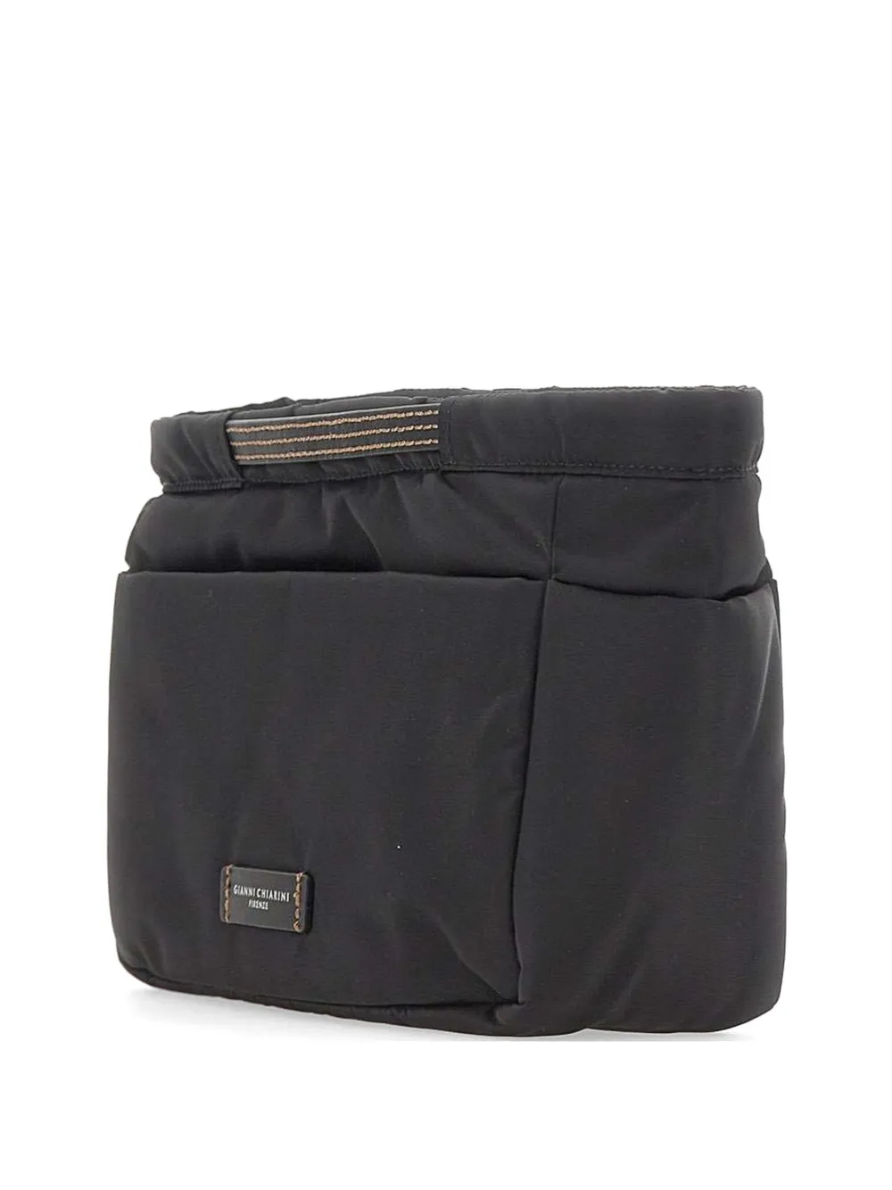 GIANNI CHIARINI Bagsin Bag clutch met leren afwerking Zwart