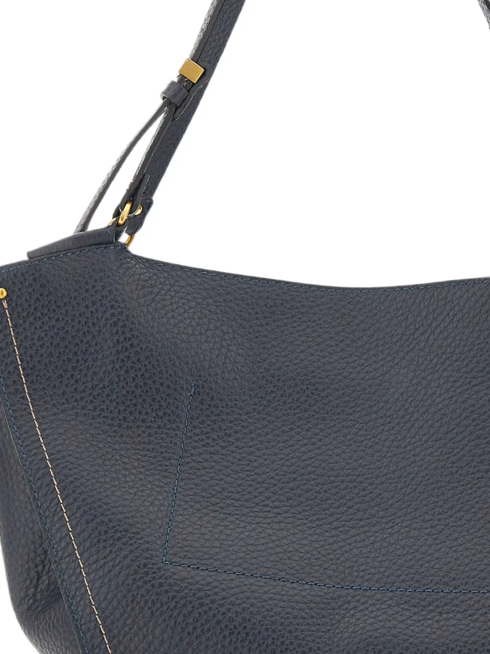 GIANNI CHIARINI Leren schoudertas Blauw