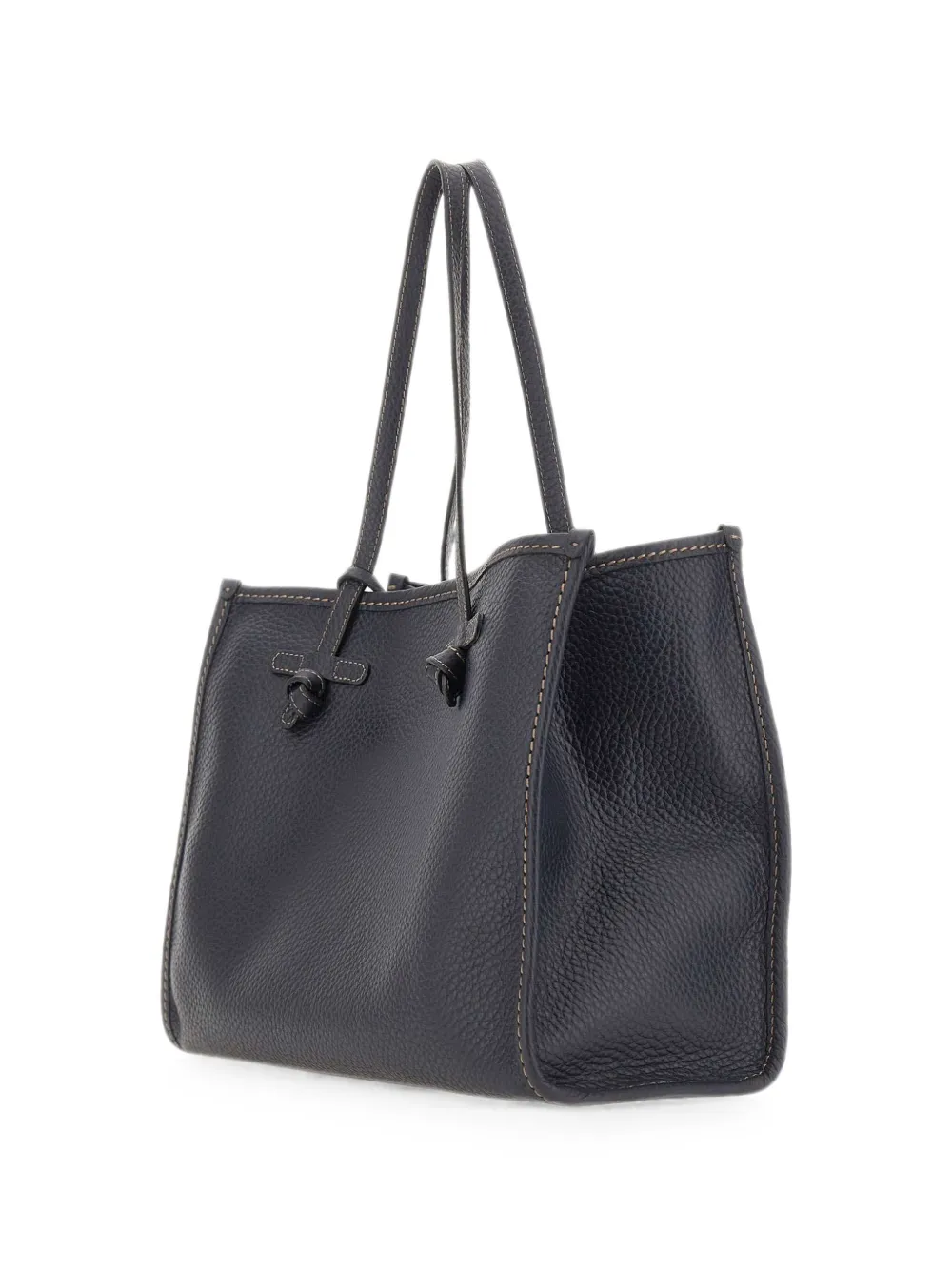 MARCELLA CLUB large Marcella pebbled leather shoulder bag - Blu