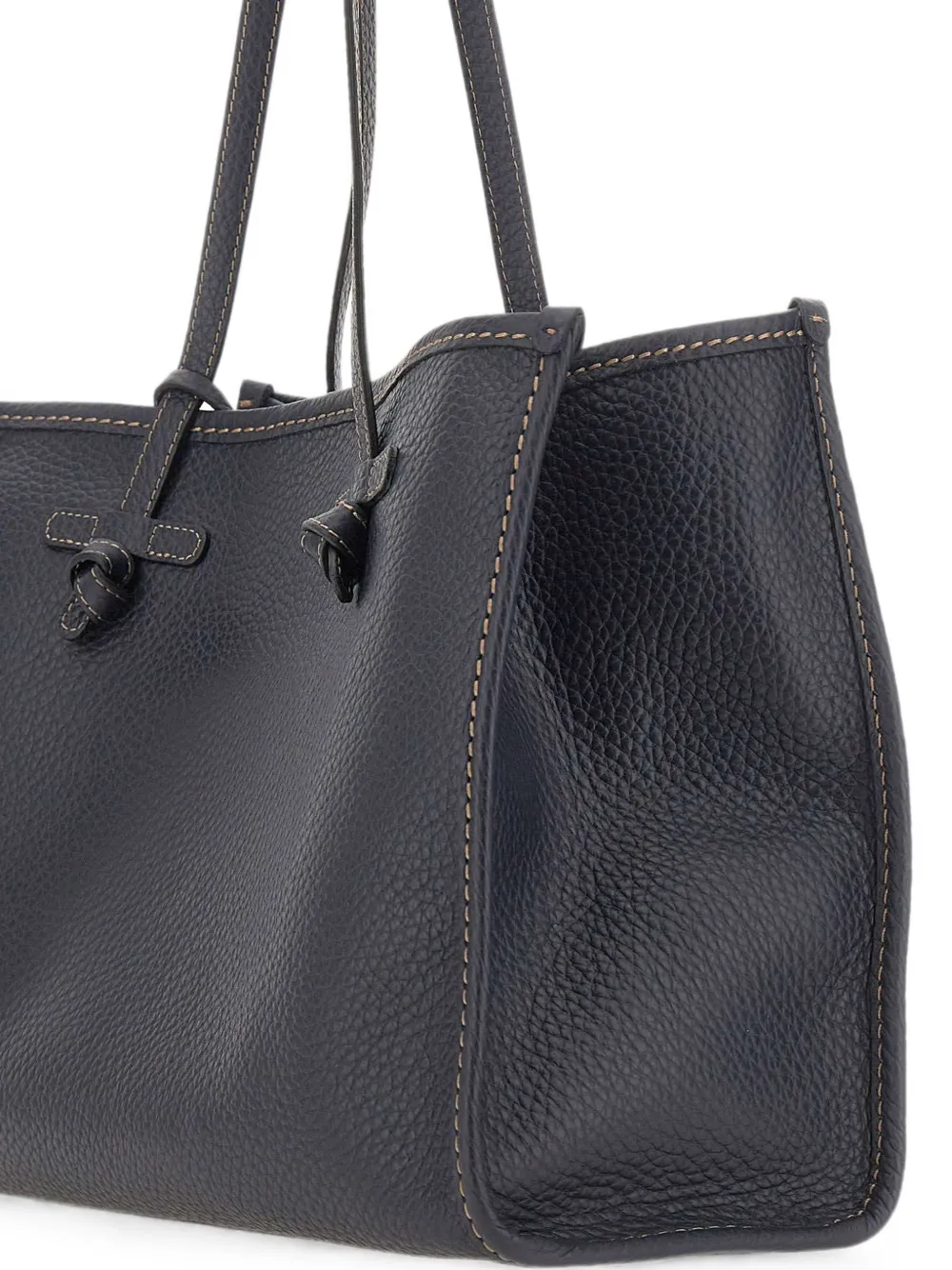 MARCELLA CLUB Marcella grote bewerkte leren schoudertas Blauw