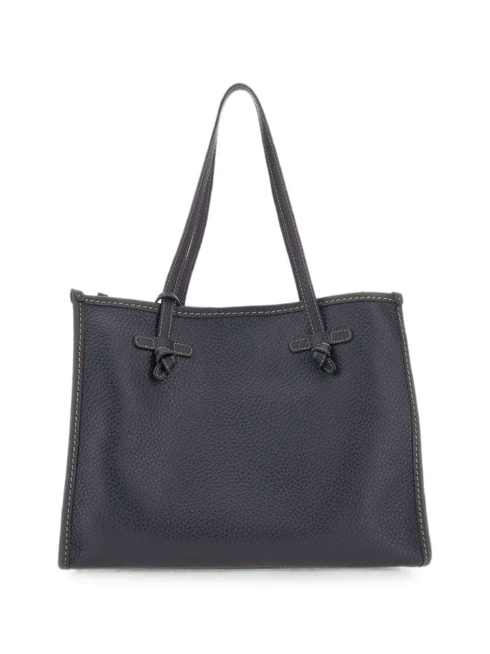 MARCELLA CLUB large Marcella pebbled leather shoulder bag - Blu