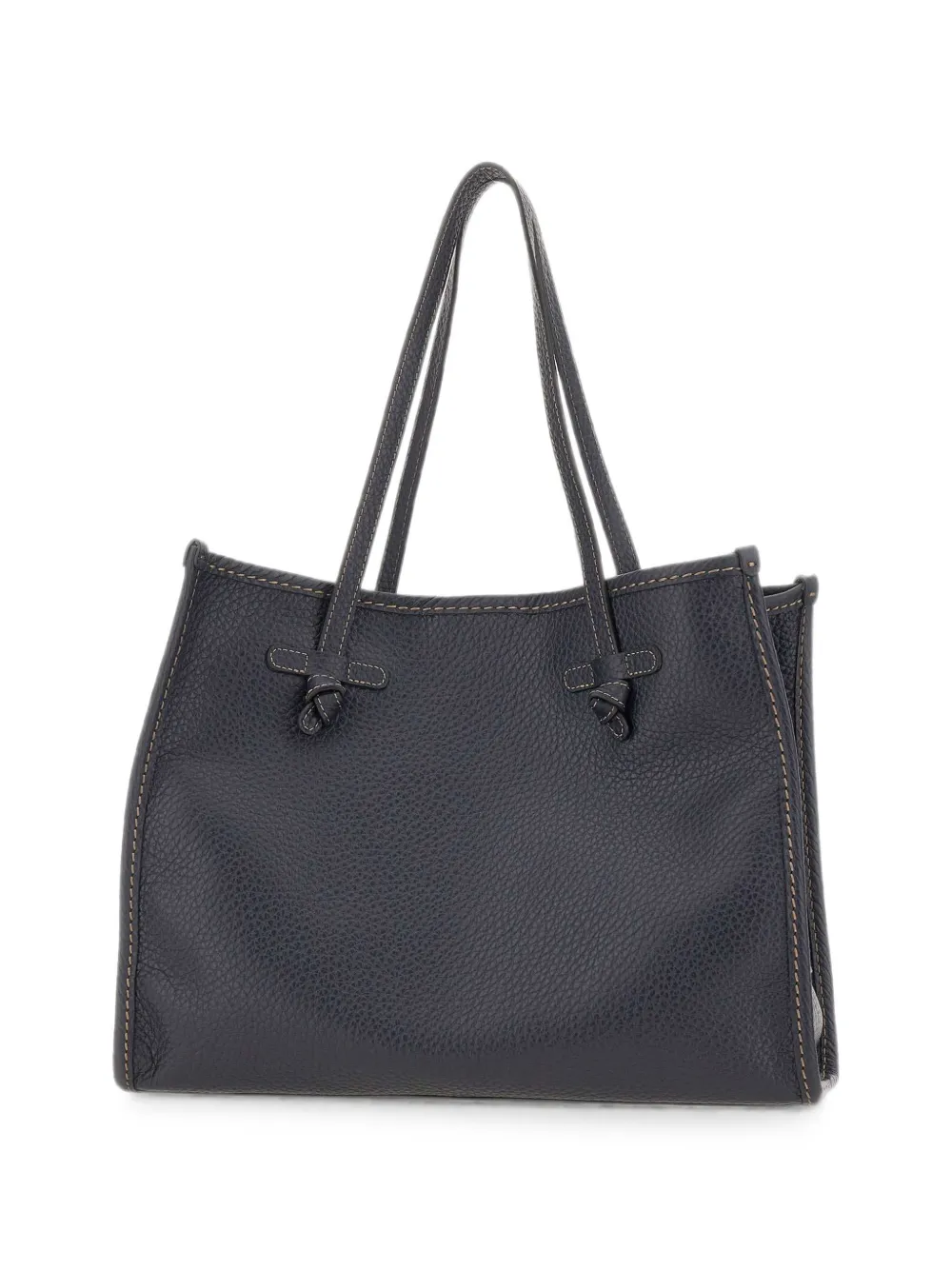 MARCELLA CLUB Marcella grote bewerkte leren schoudertas Blauw