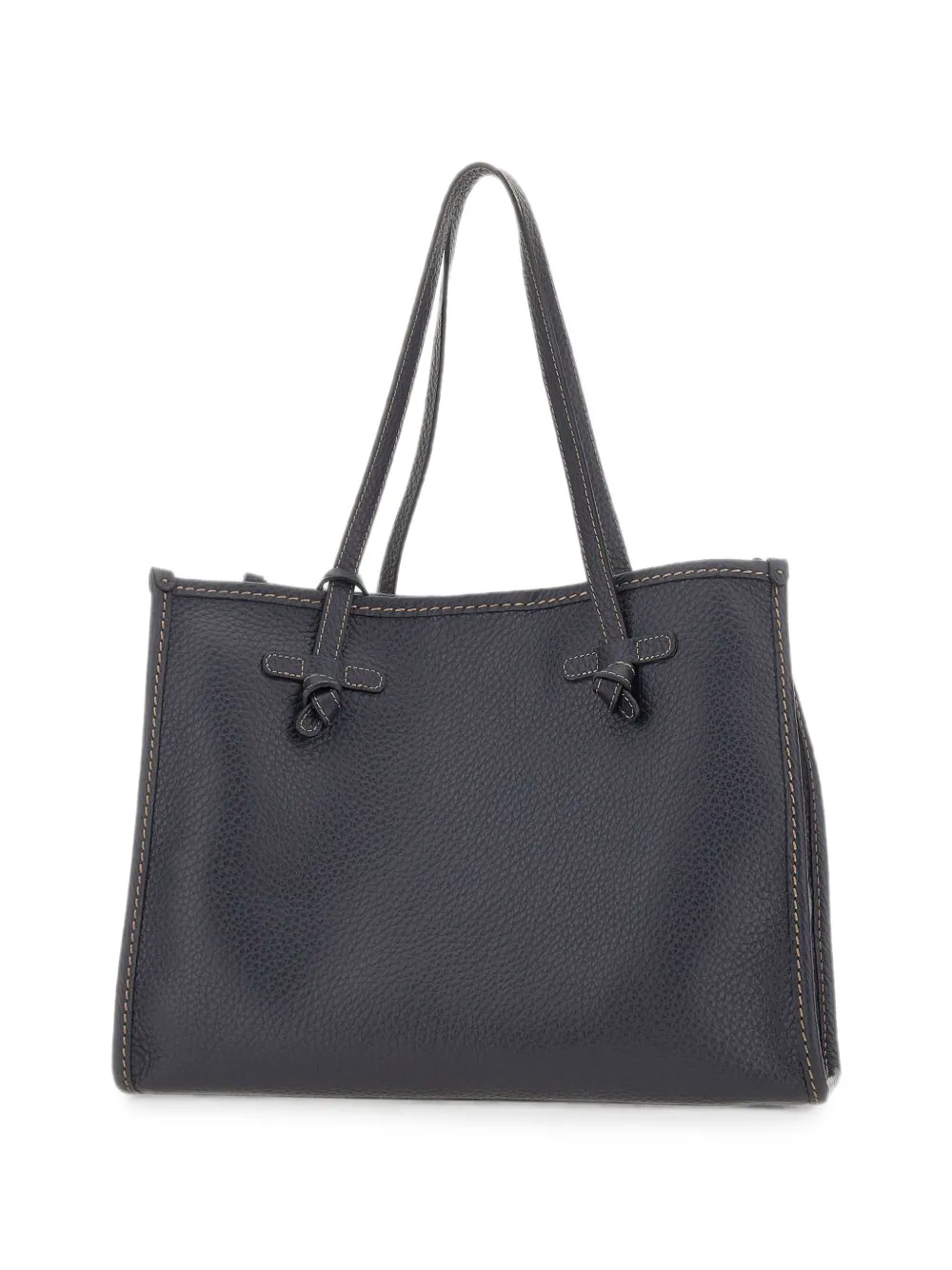 MARCELLA CLUB Marcella grote bewerkte leren schoudertas Blauw