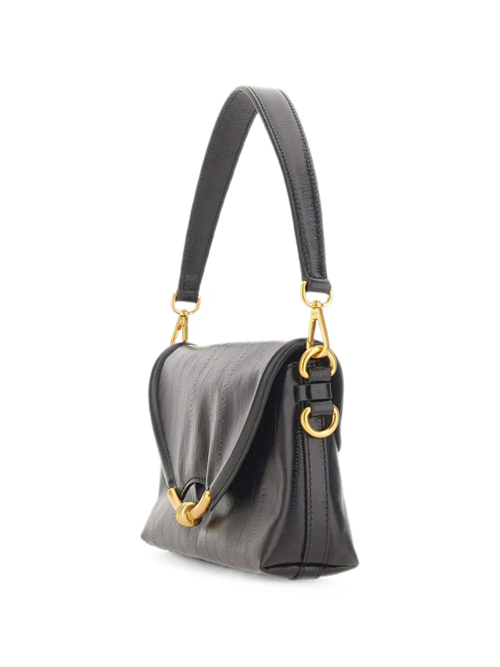 GIANNI CHIARINI Bea leren shopper Zwart
