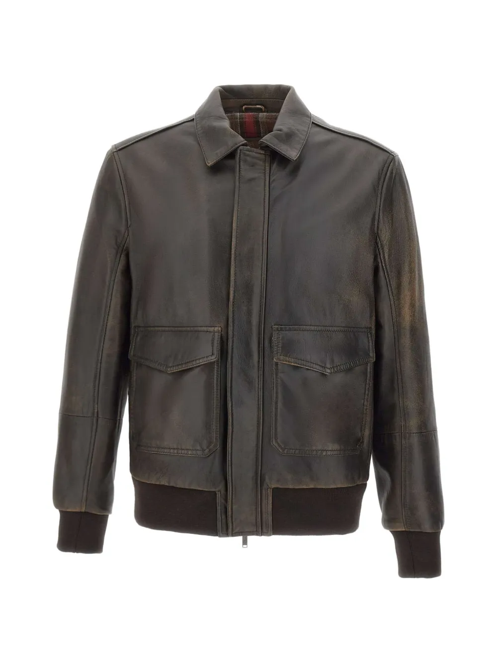 VOLFAGLI David Tundra leather jacket - Marrone