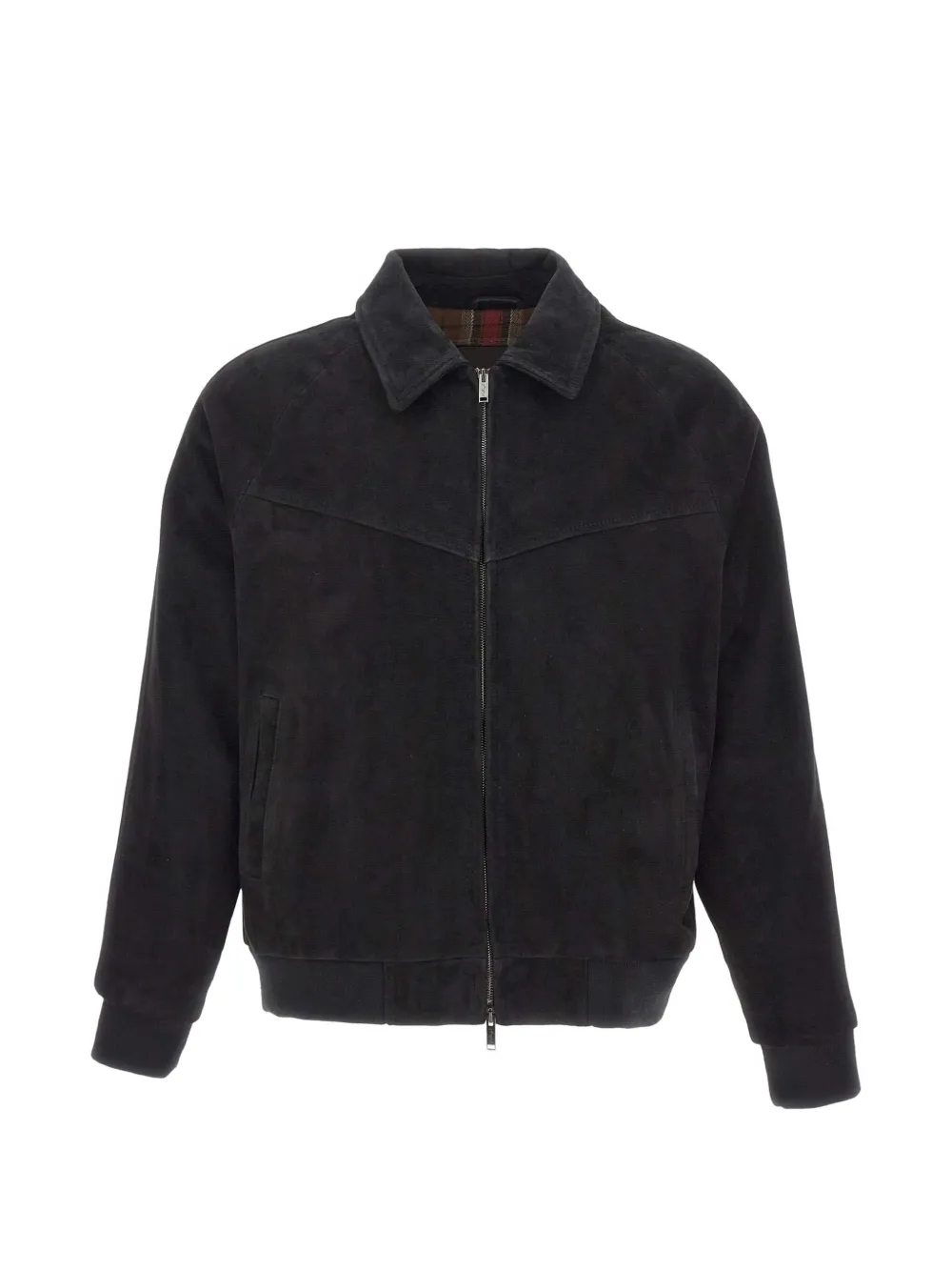 VOLFAGLI Pantheon Buccio suede bomber jacket - Nero