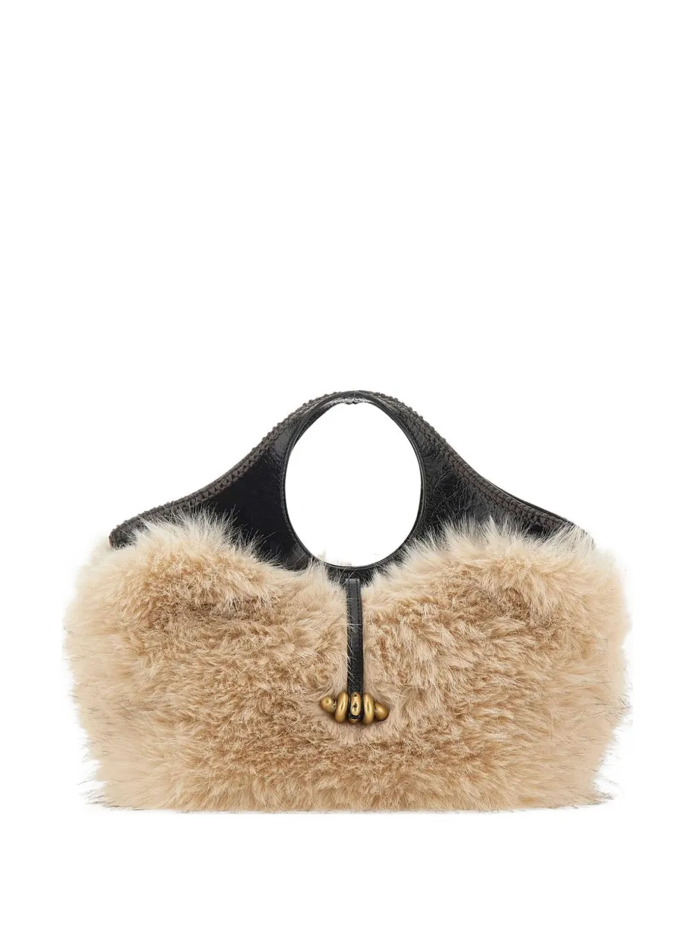 GIANNI CHIARINI Infinity faux-fur tote bag - Toni neutri