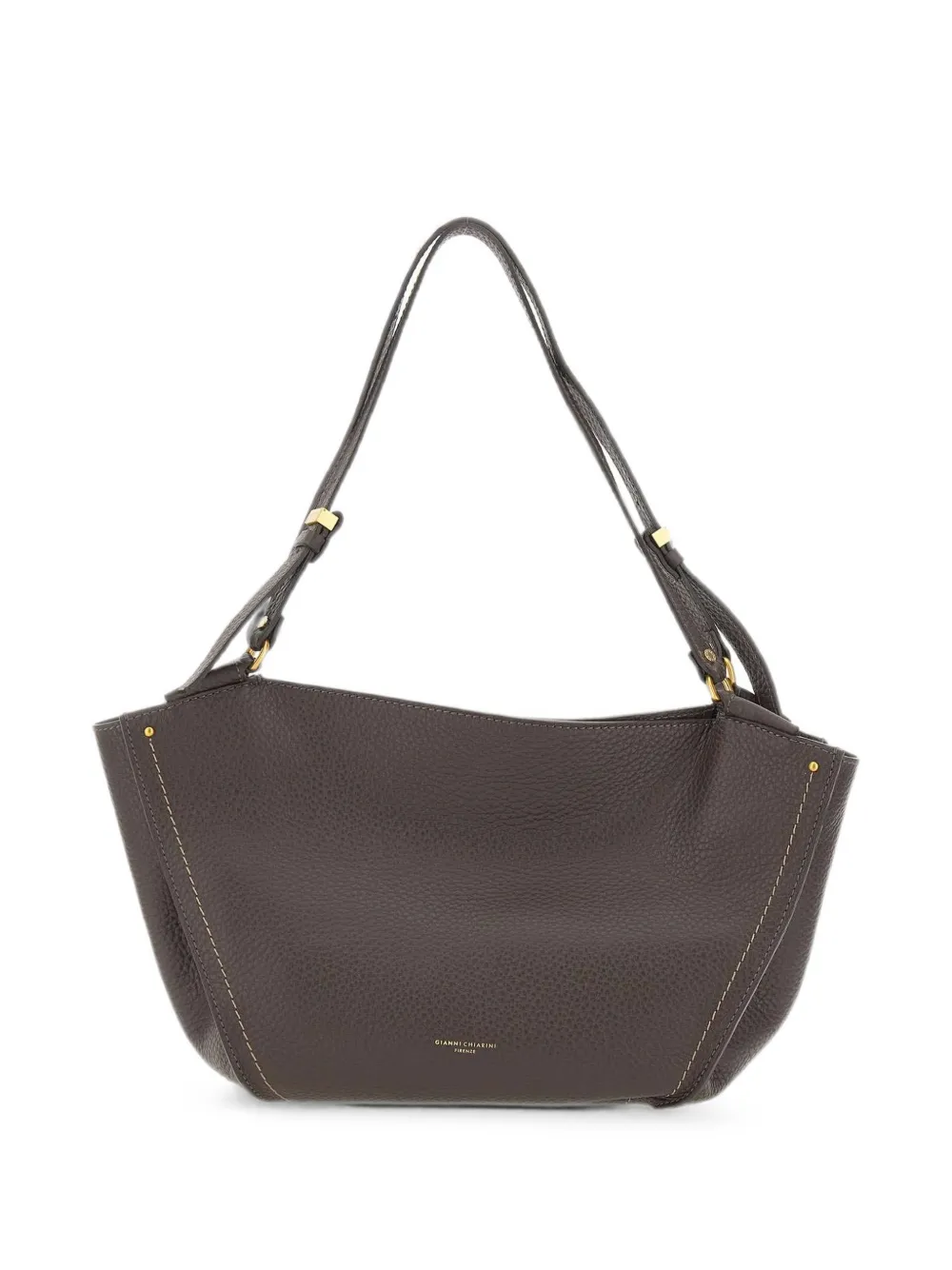 GIANNI CHIARINI large Bloom leather shoulder bag - Grey