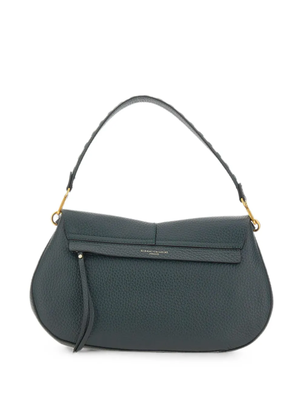 GIANNI CHIARINI Helena Round leren schoudertas met textuur Groen