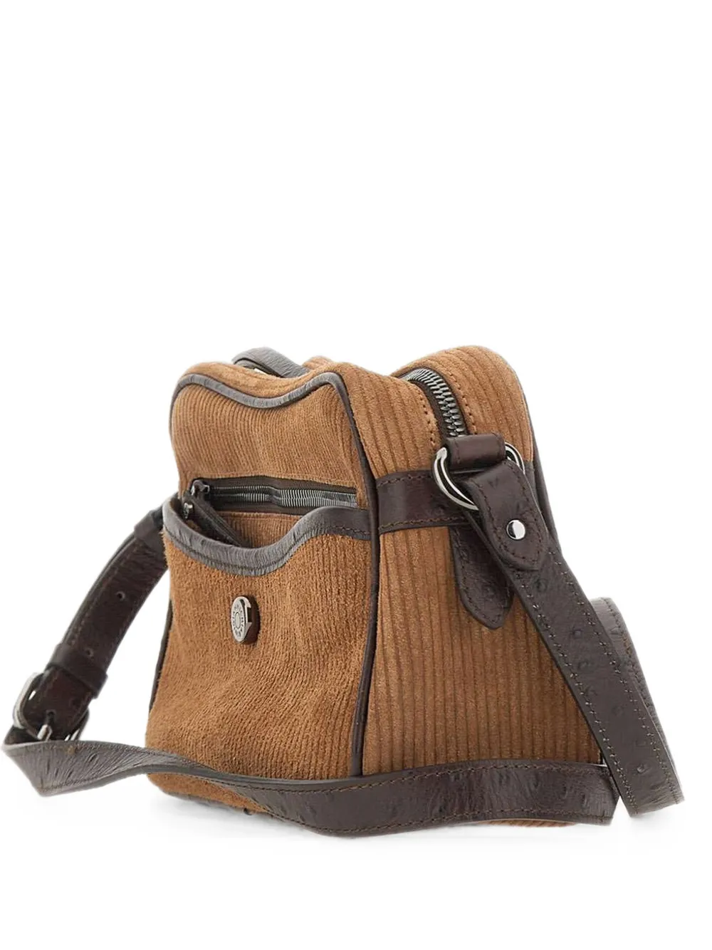GIANNI CHIARINI Cora ribbed shoulder bag - Marrone