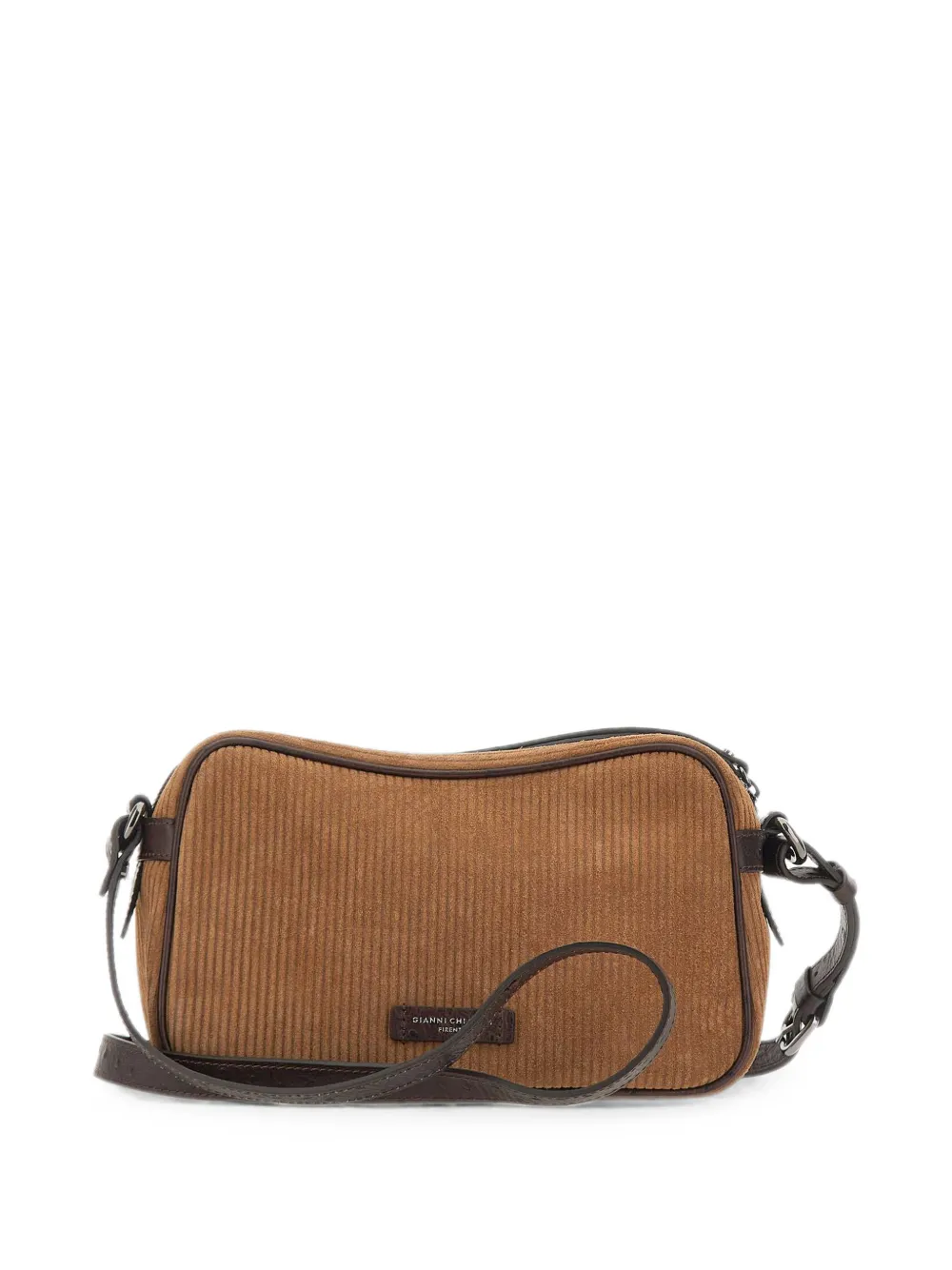 GIANNI CHIARINI Cora ribbed shoulder bag - Marrone