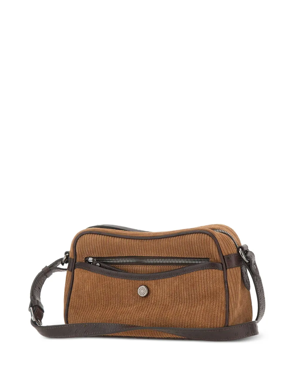 GIANNI CHIARINI Cora geribbelde schoudertas Bruin