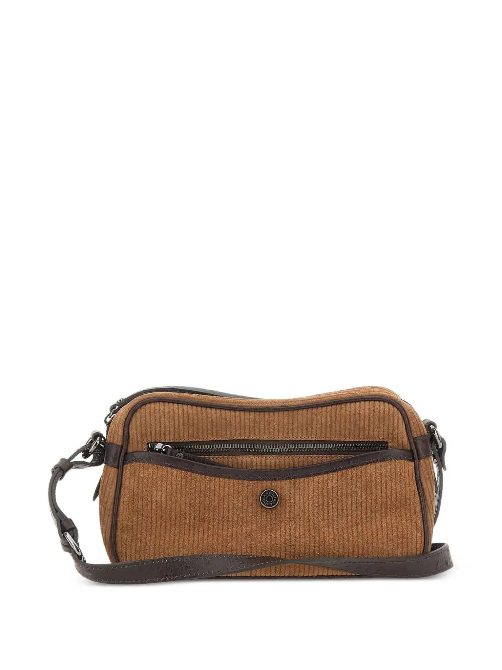 GIANNI CHIARINI Cora geribbelde schoudertas Bruin