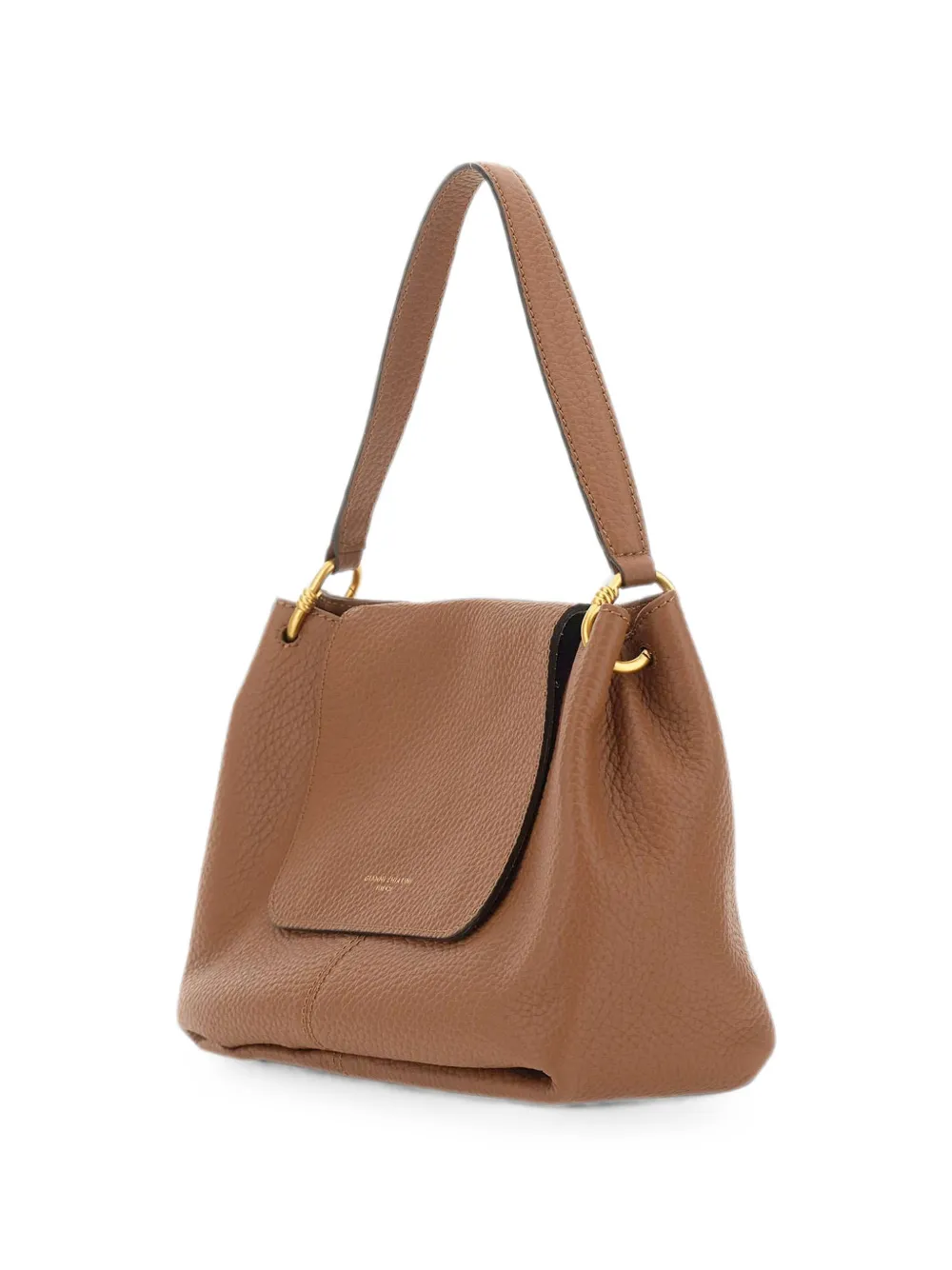 GIANNI CHIARINI Sandra leren schoudertas met textuur Bruin