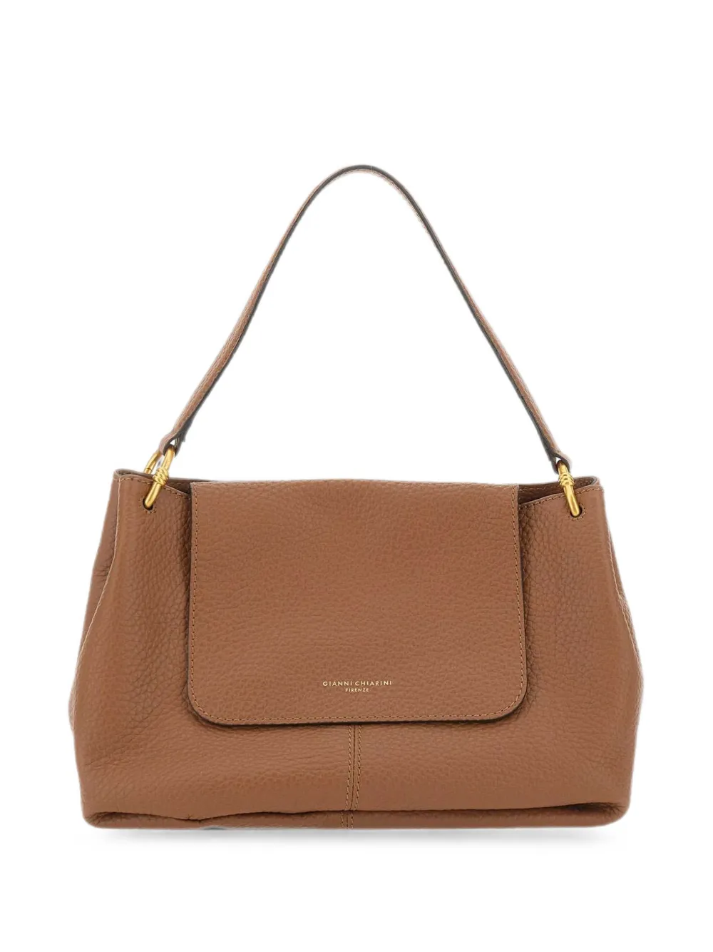 GIANNI CHIARINI Sandra grained leather shoulder bag - Marrone