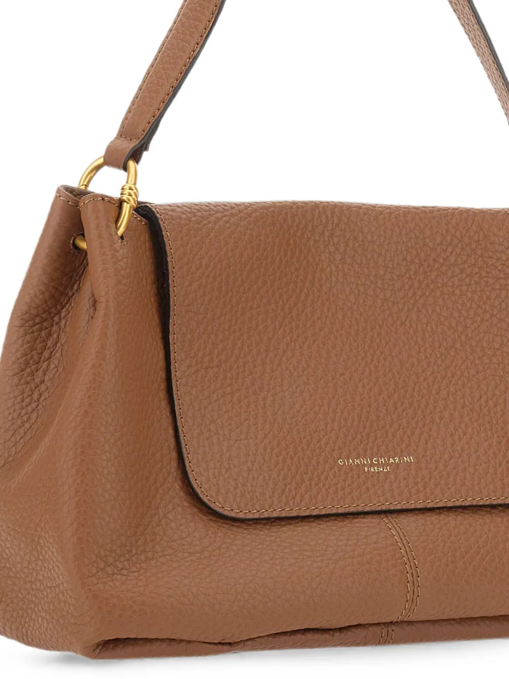 GIANNI CHIARINI Sandra leren schoudertas met textuur Bruin
