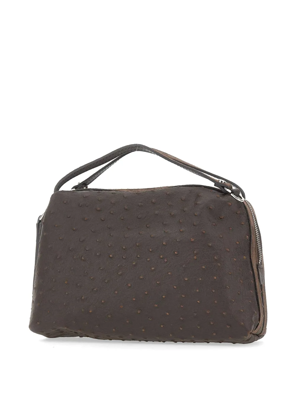 GIANNI CHIARINI Kleine Alifa shopper met struisvogeleffect Bruin