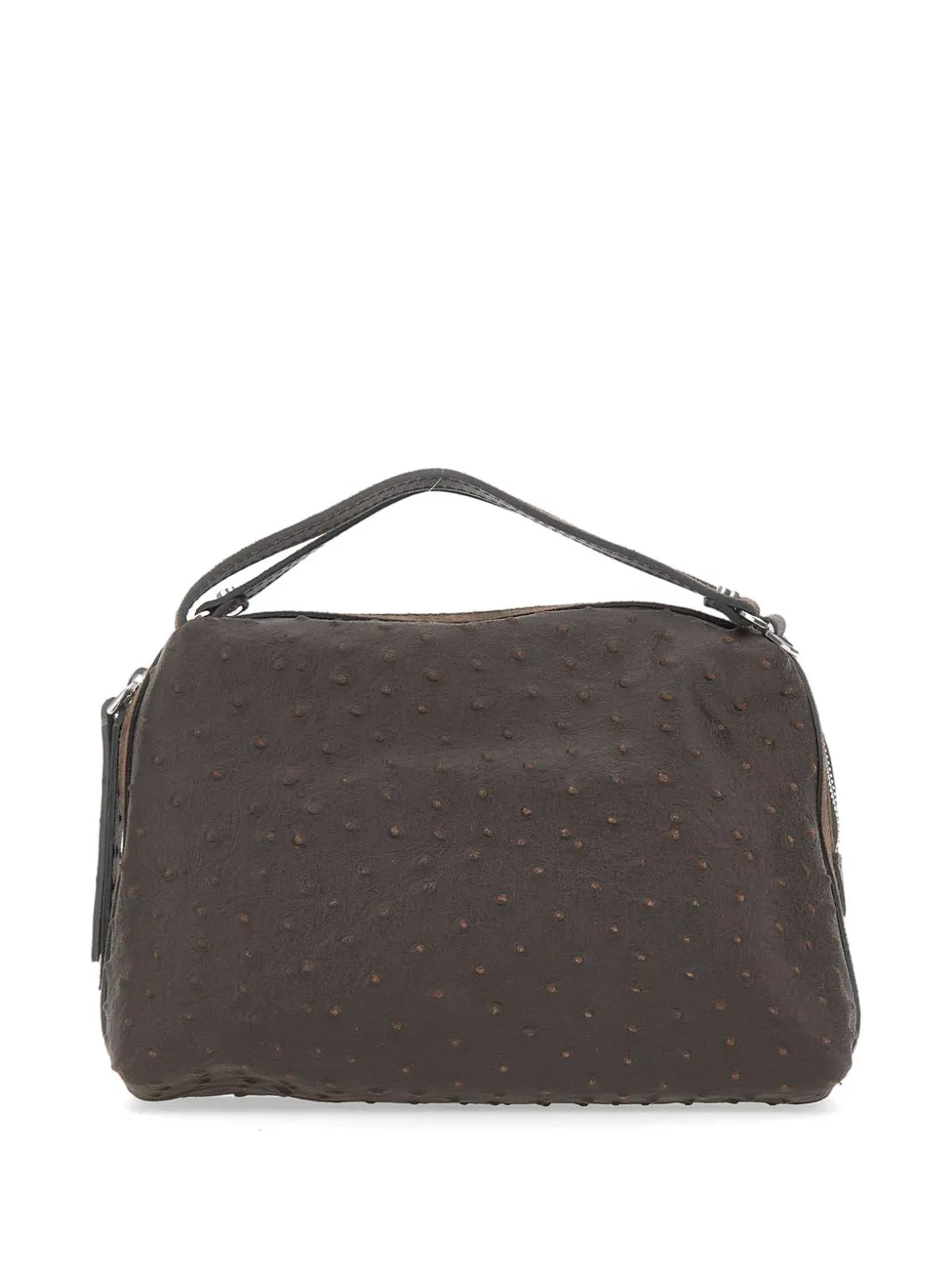 GIANNI CHIARINI Kleine Alifa shopper met struisvogeleffect Bruin