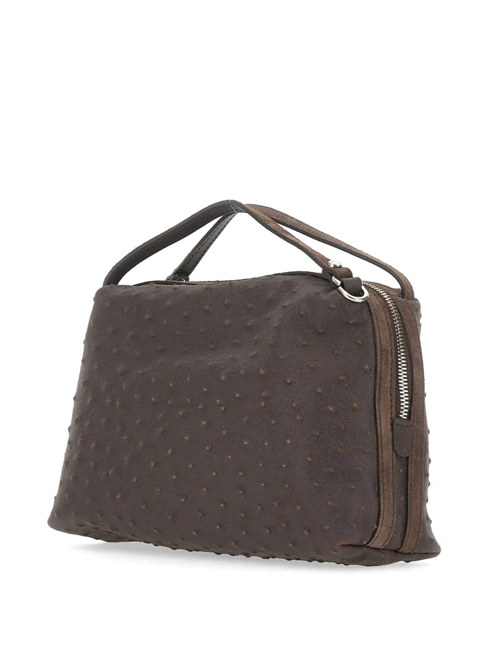 GIANNI CHIARINI Kleine Alifa shopper met struisvogeleffect Bruin