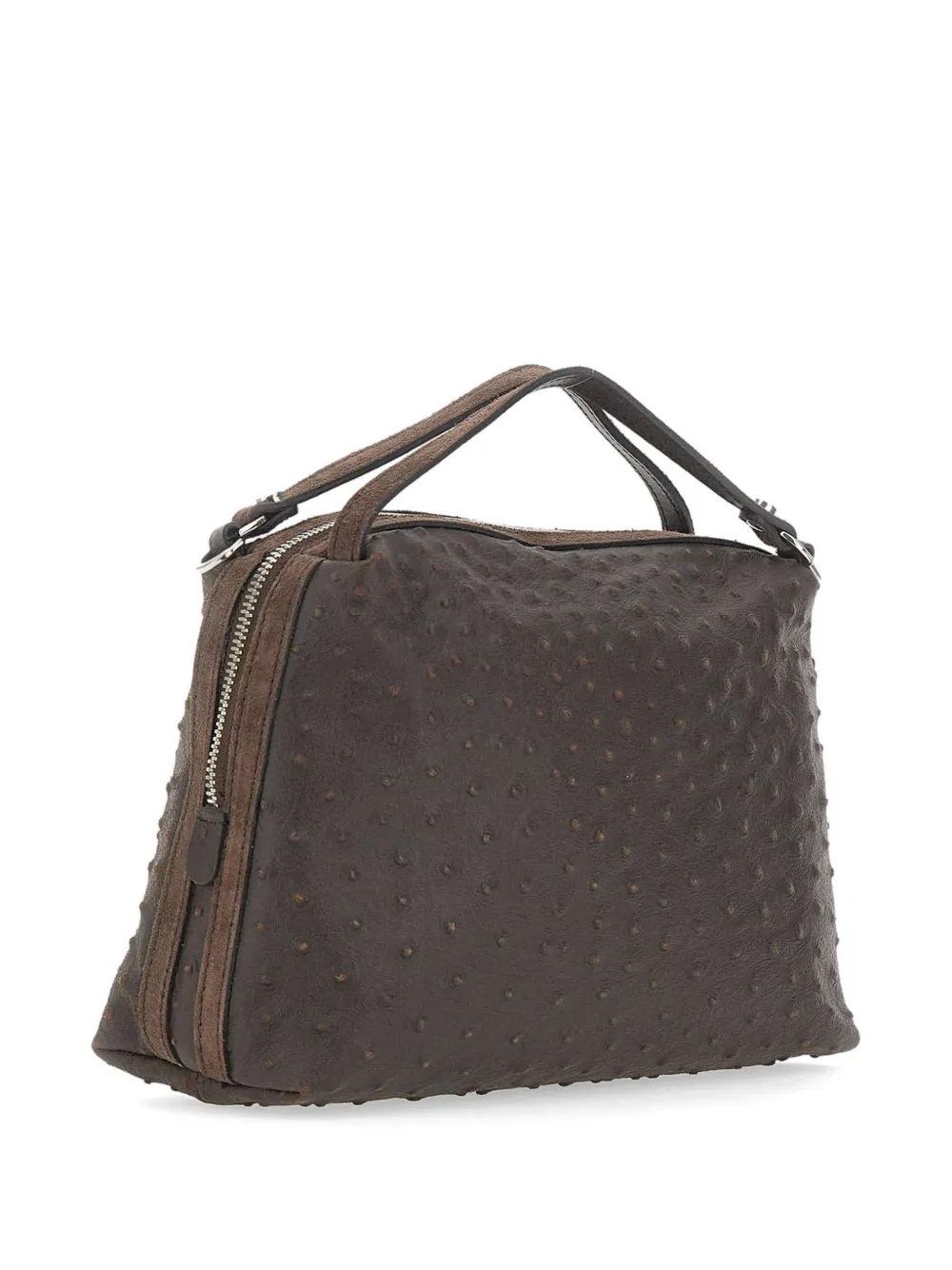 GIANNI CHIARINI Kleine Alifa shopper met struisvogeleffect Bruin