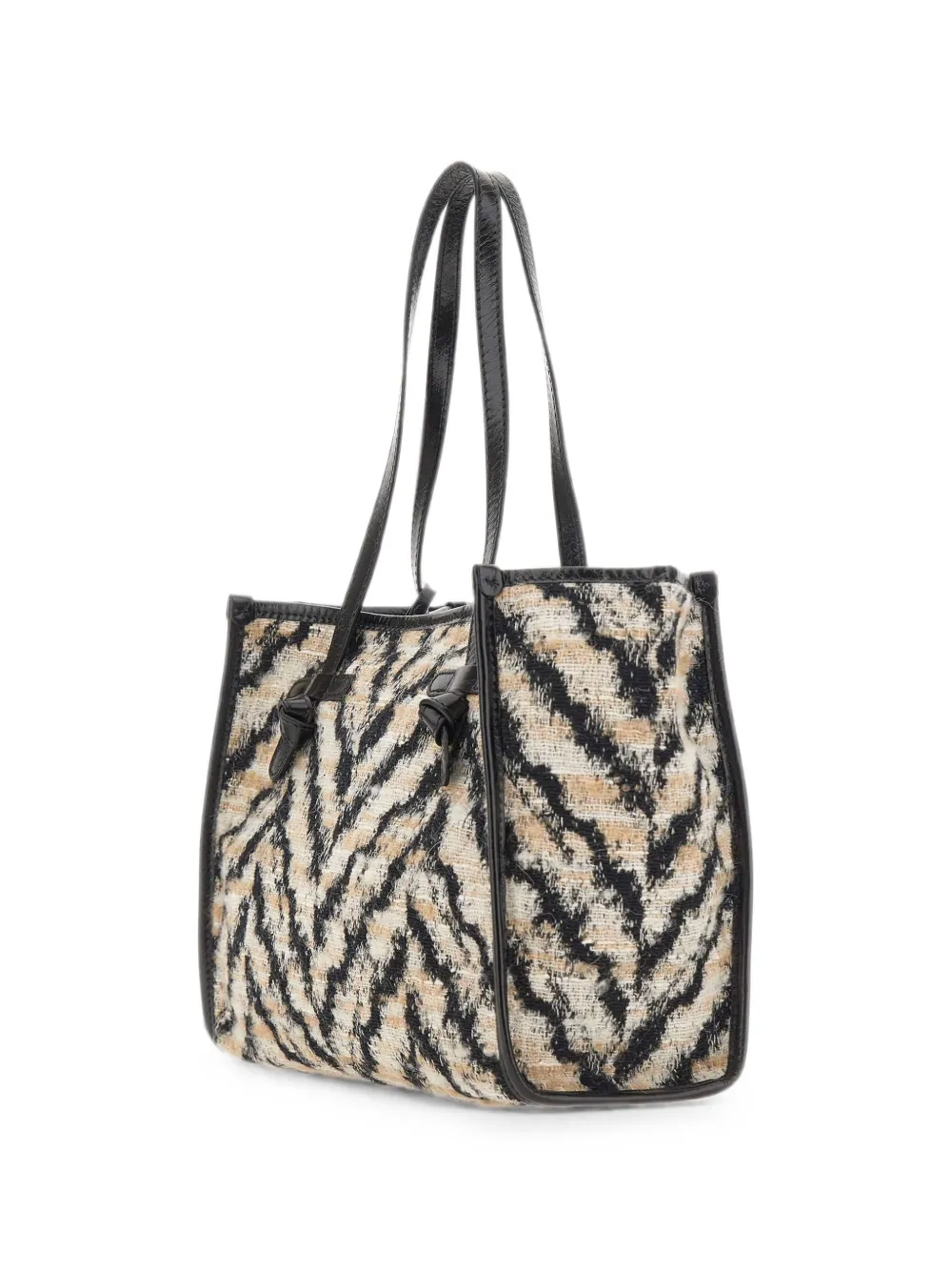 MARCELLA CLUB Marcella zebra-print jacquard shoulder bag