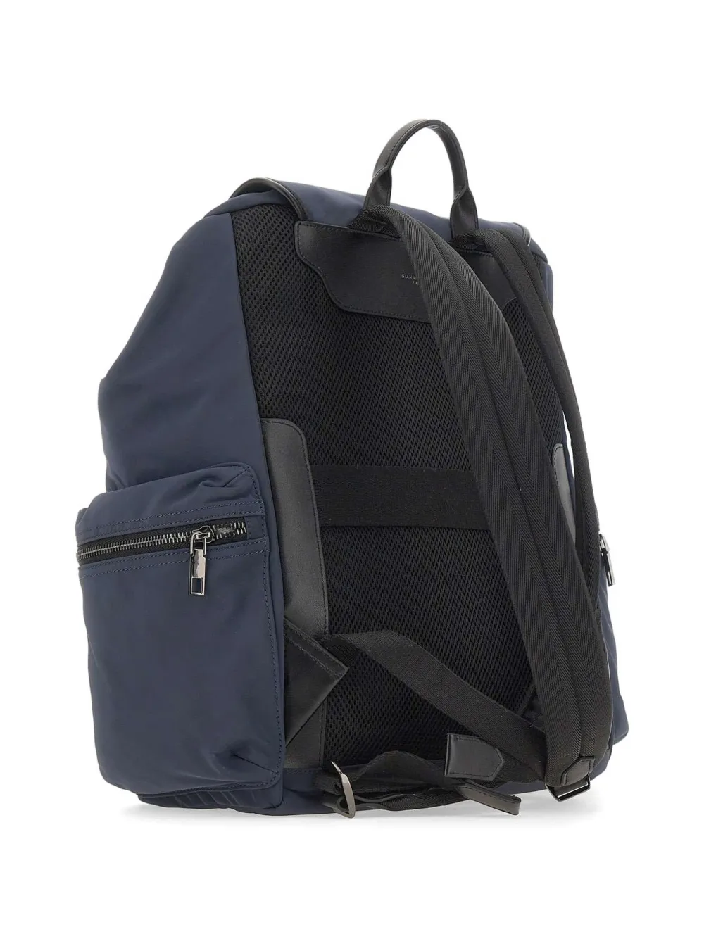 GIANNI CHIARINI Oslo rugzak met leren afwerking Blauw