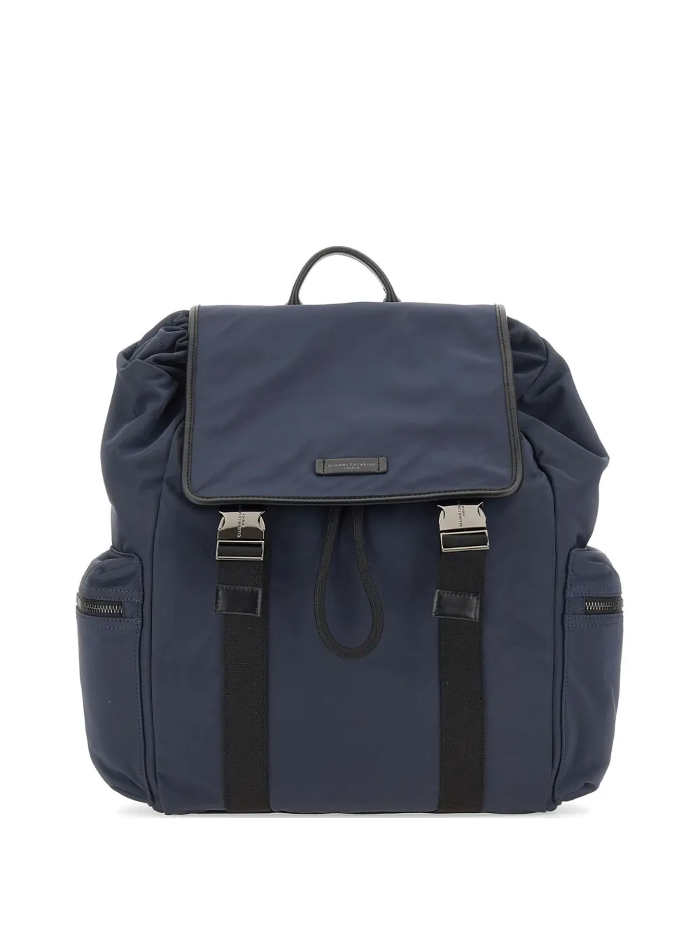 GIANNI CHIARINI Oslo leather-trimmed backpack - Blu