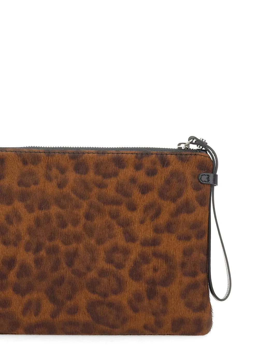 GIANNI CHIARINI Hermy clutch met animalierprint Bruin