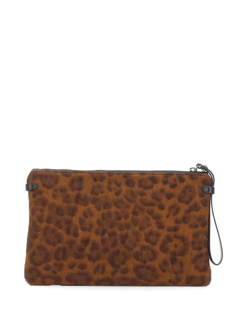 GIANNI CHIARINI Hermy clutch met animalierprint Bruin
