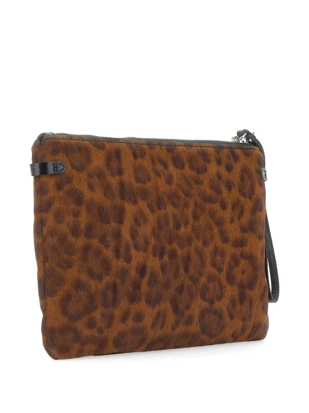 GIANNI CHIARINI Hermy clutch met animalierprint Bruin