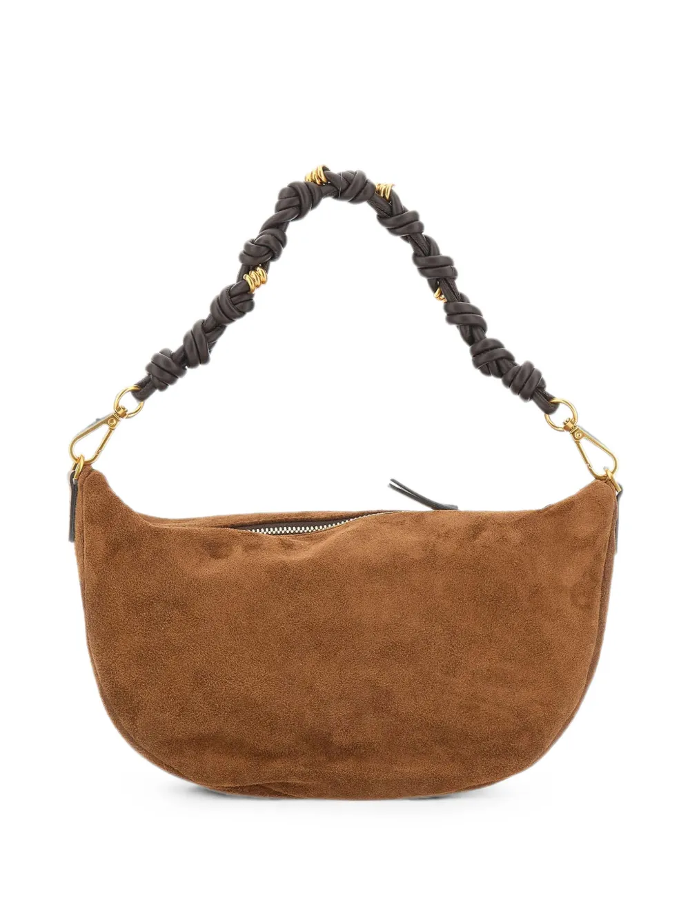 GIANNI CHIARINI Cleo suède schoudertas Bruin
