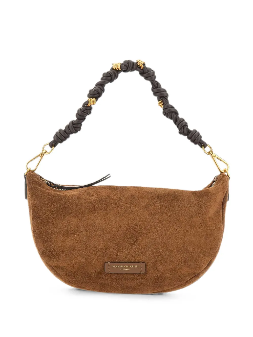 GIANNI CHIARINI Cleo suede shoulder bag - Marrone