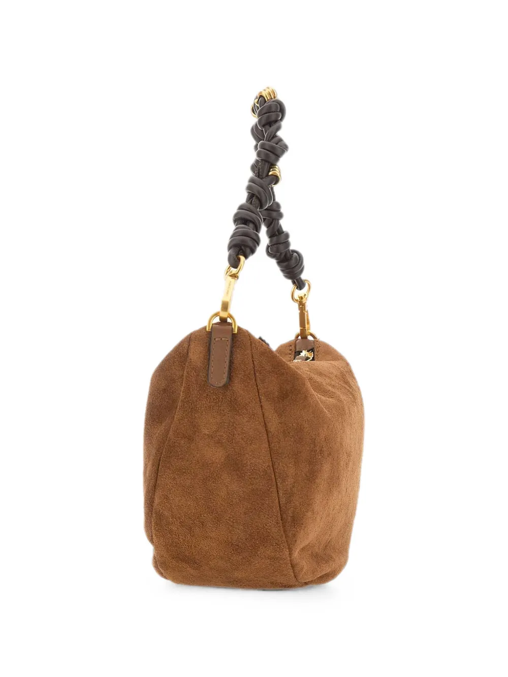 GIANNI CHIARINI Cleo suède schoudertas Bruin