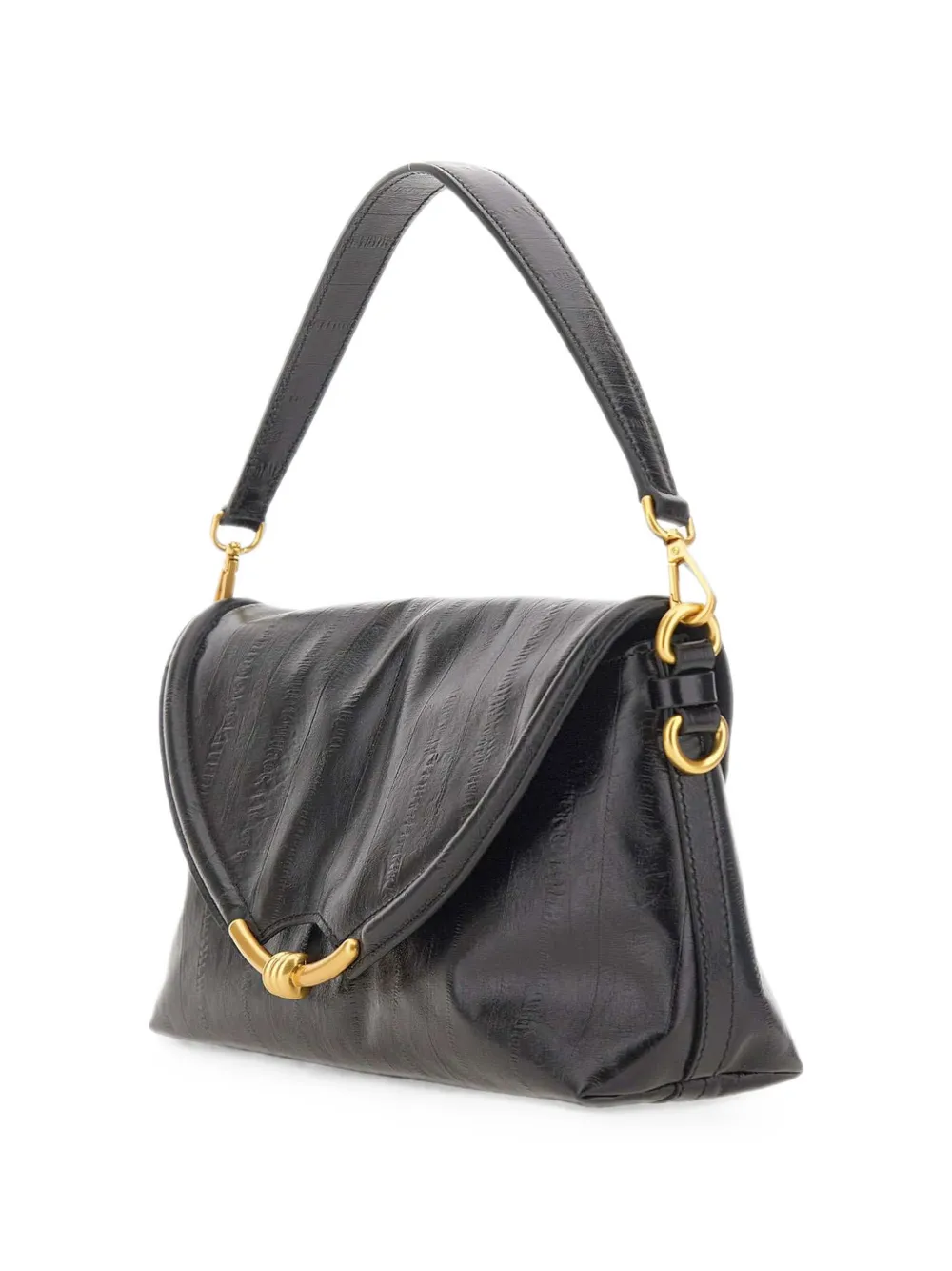 GIANNI CHIARINI Bea schoudertas met gestreept effect Zwart