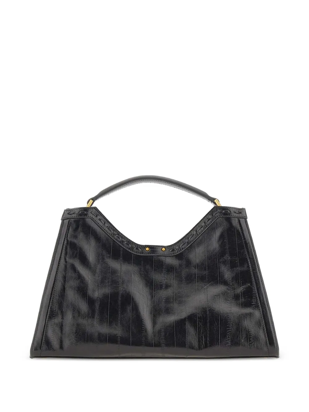 GIANNI CHIARINI Aurora glossy leather shoulder bag - Black