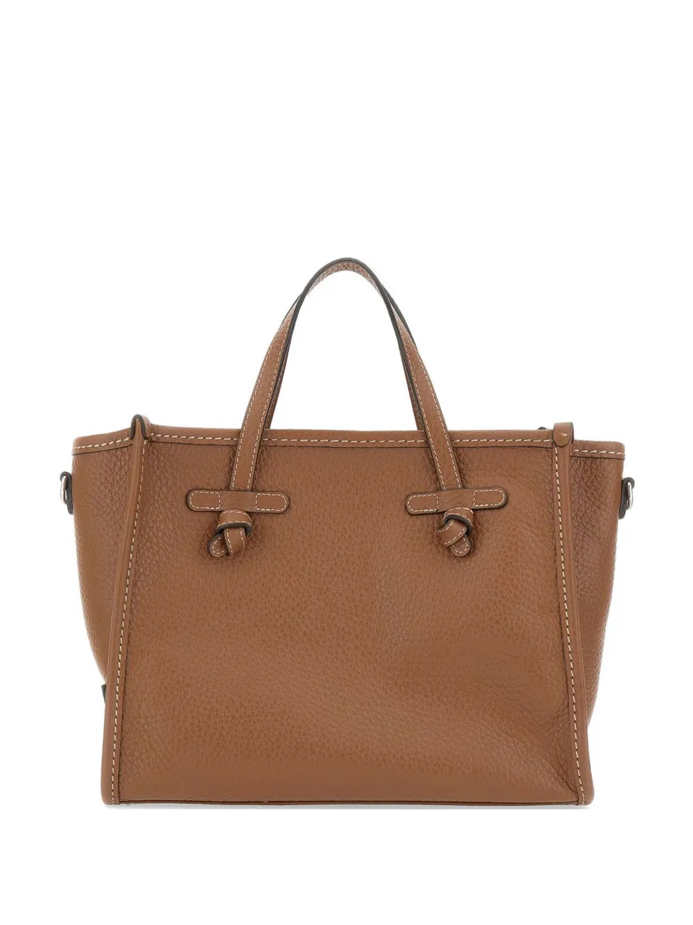 Marcella Club Miss Marcella 32 Grain Leather Tote Bag In Brown