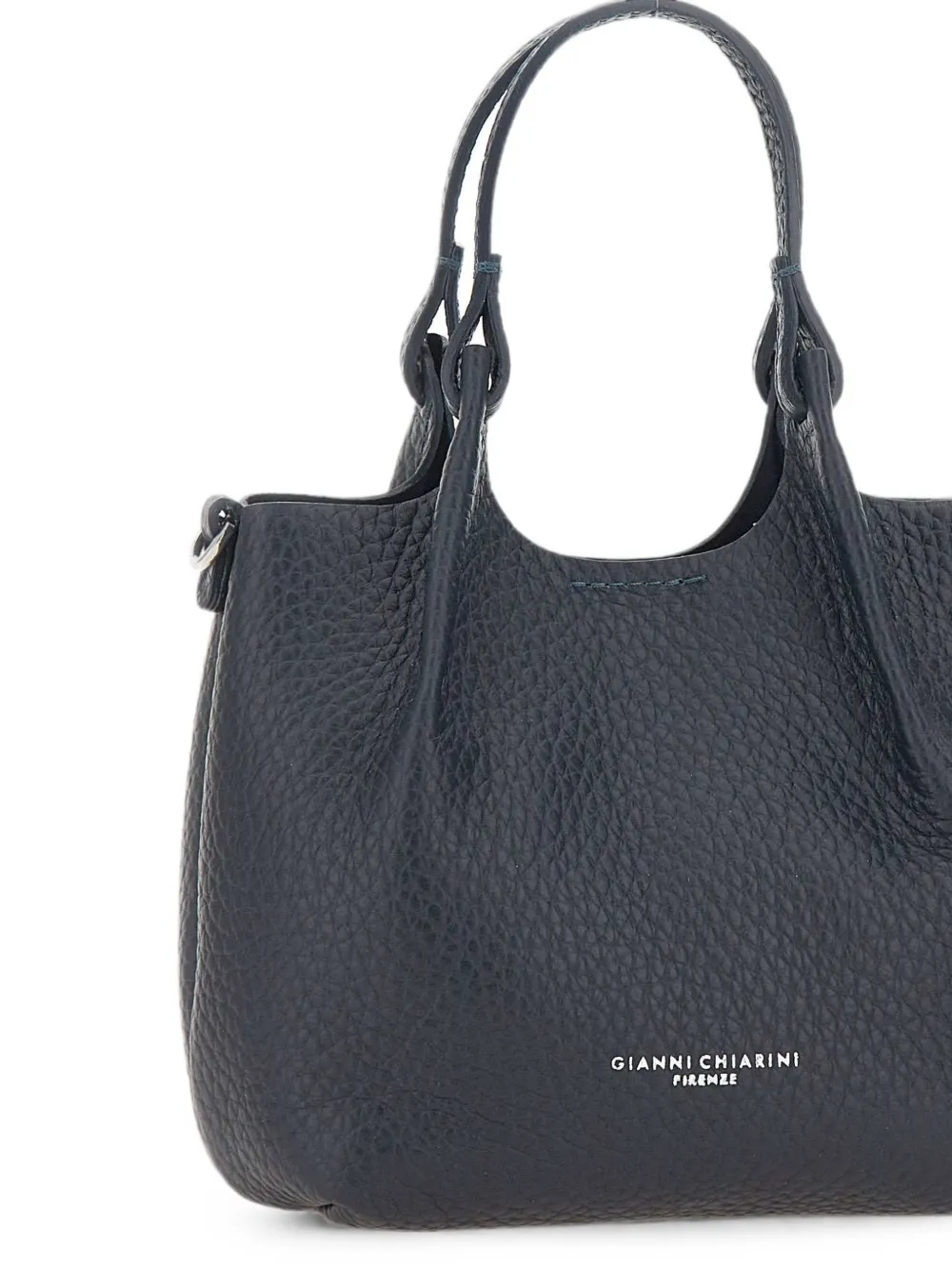 GIANNI CHIARINI Dua leren handtas met textuur Blauw