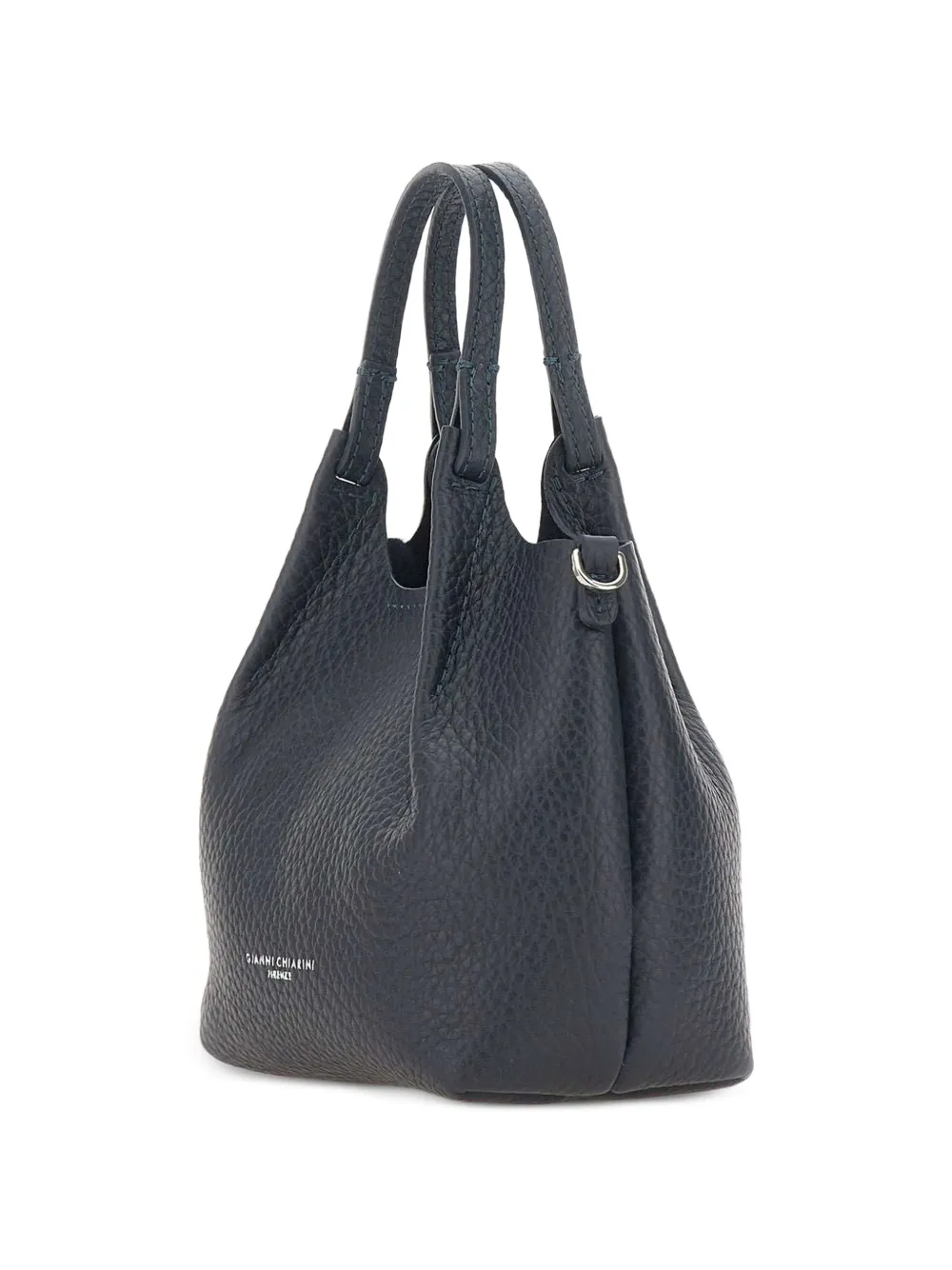 GIANNI CHIARINI Dua leren handtas met textuur Blauw