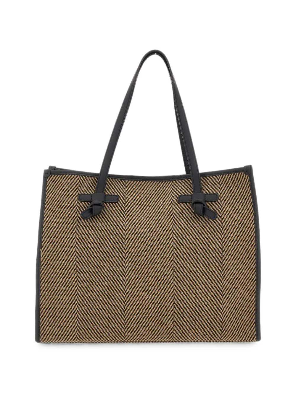 MARCELLA CLUB large Marcella herringbone-pattern shoulder bag - Toni neutri