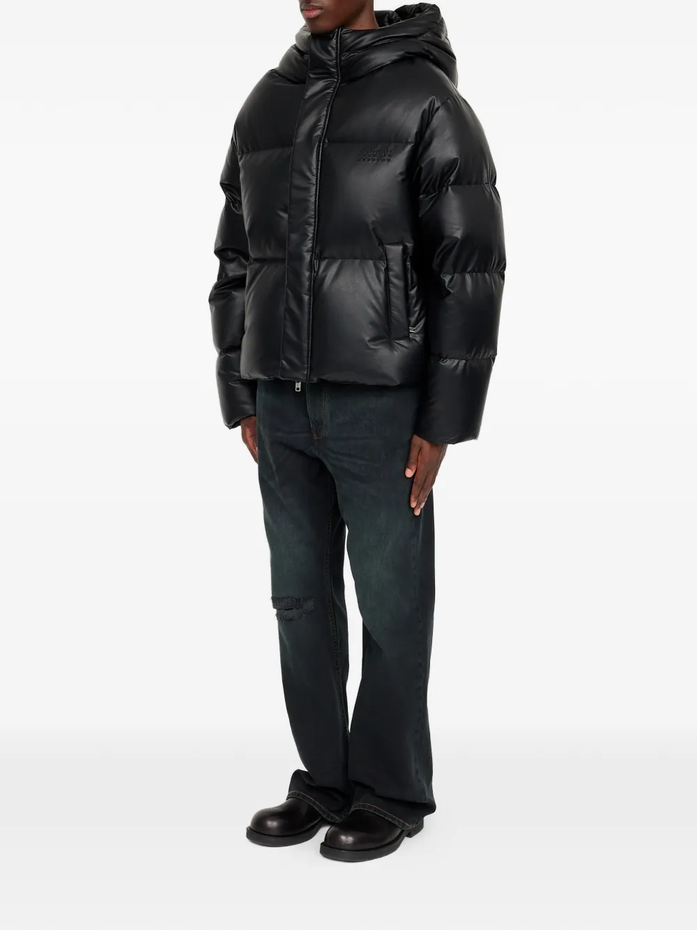 MM6 Maison Margiela Donsjack met capuchon Zwart