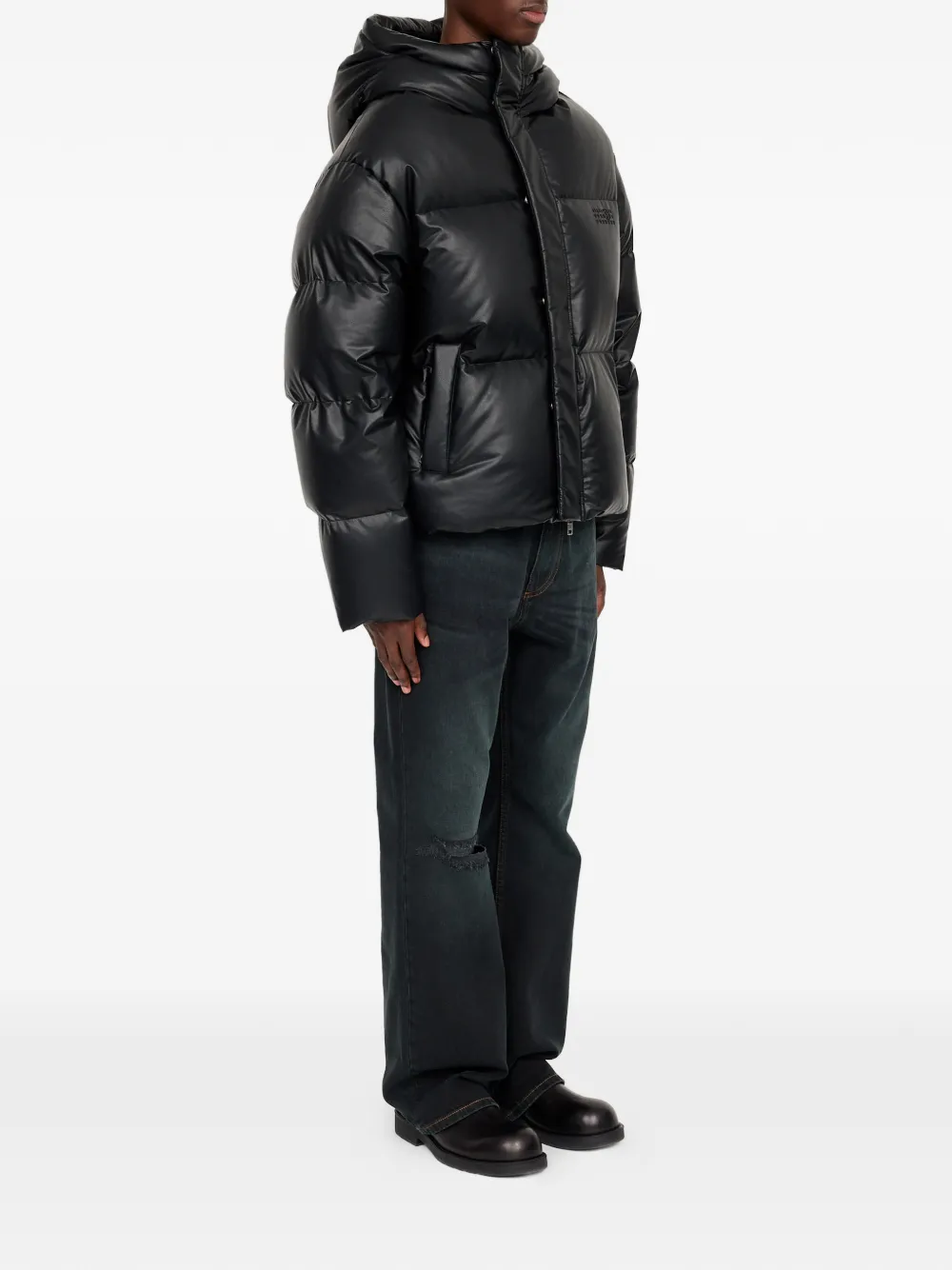 MM6 Maison Margiela Donsjack met capuchon Zwart