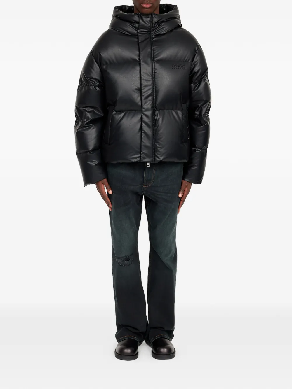 MM6 Maison Margiela Donsjack met capuchon Zwart